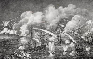 Midnight Naval Bombardment of Fort Jackson, Louisiana 1862